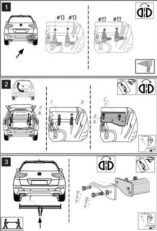 Фаркоп 9019-A Oris на Changan CS55 2020-2023 без выреза в бампере. Тип шара: A. Нагрузки: 1500/75 кг, масса фаркопа 16,7 кг (без электрики в комплекте) от магазина ФаркопРос